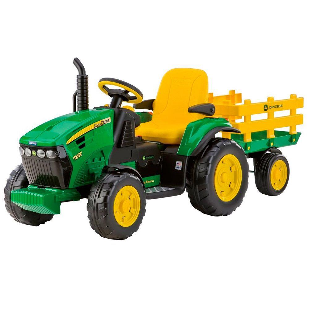 Trator Elétrico John Deere Ground Force 12V - Peg-Perego