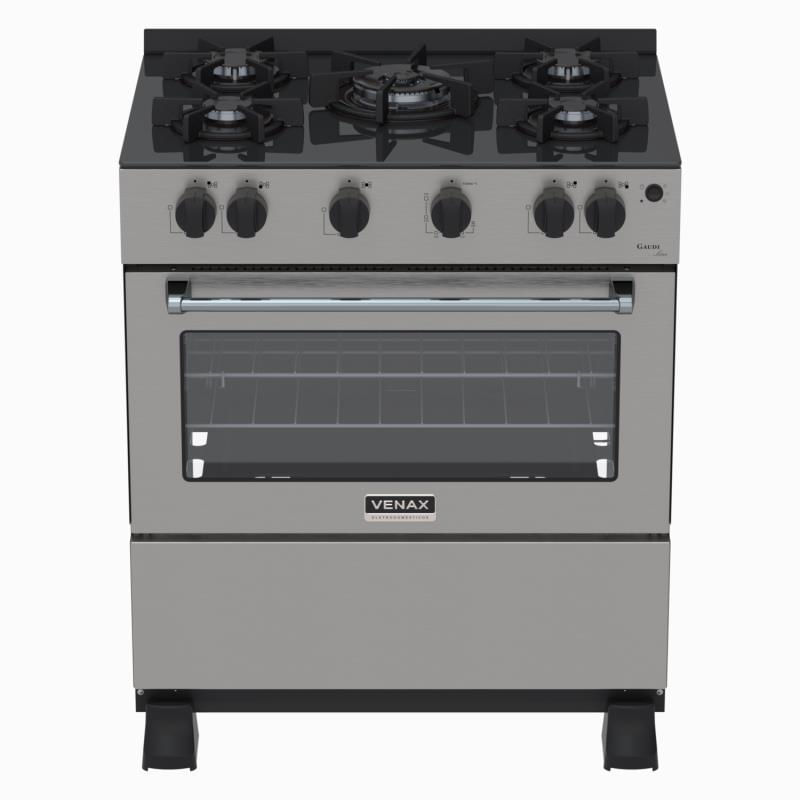 Fogão 5 Bocas Venax Gaudi Line Inox Mesa em Vidro - Bivolt Fogão 5 Bocas Venax Gaudi Line Inox Mesa em Vidro - Bivolt