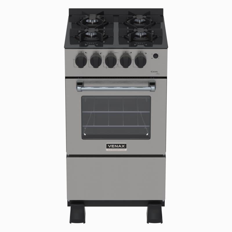 Fogão 4 Bocas Venax Gaudi Line Inox Mesa em Vidro – Bivolt