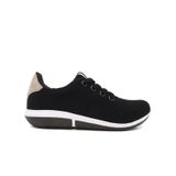 Tenis Usaflex Preto Tricot Detalhe Camurça Ah3801