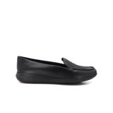 Tenis Usaflex Loafer Couro Entrelaçado Preto Ah3706