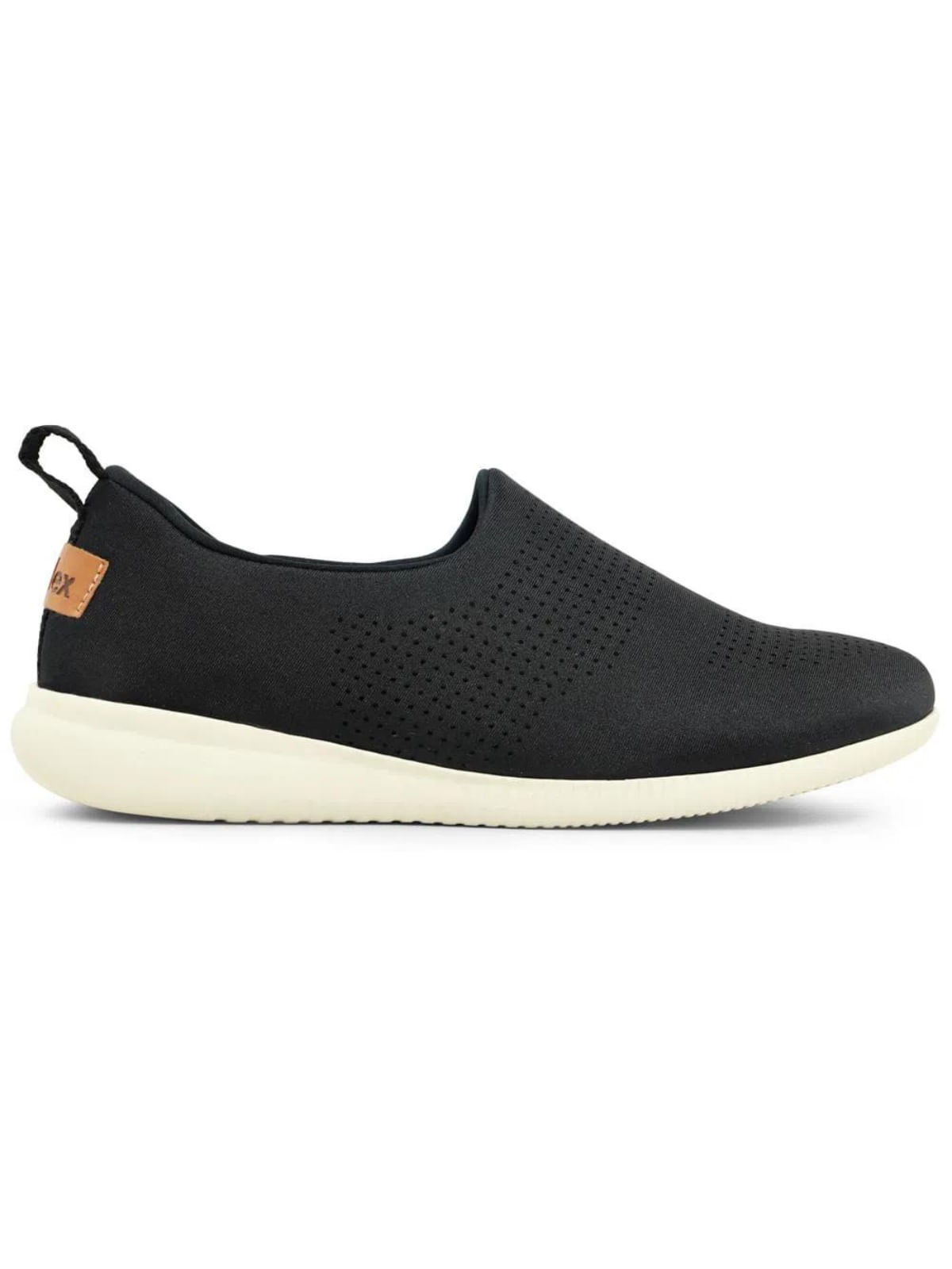 Tenis Usaflex Slip On Elastano Laser Preto Af0607