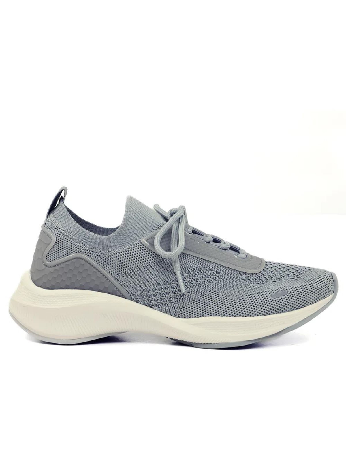 Tenis Usaflex Casual Tricot Cinza Ag4501