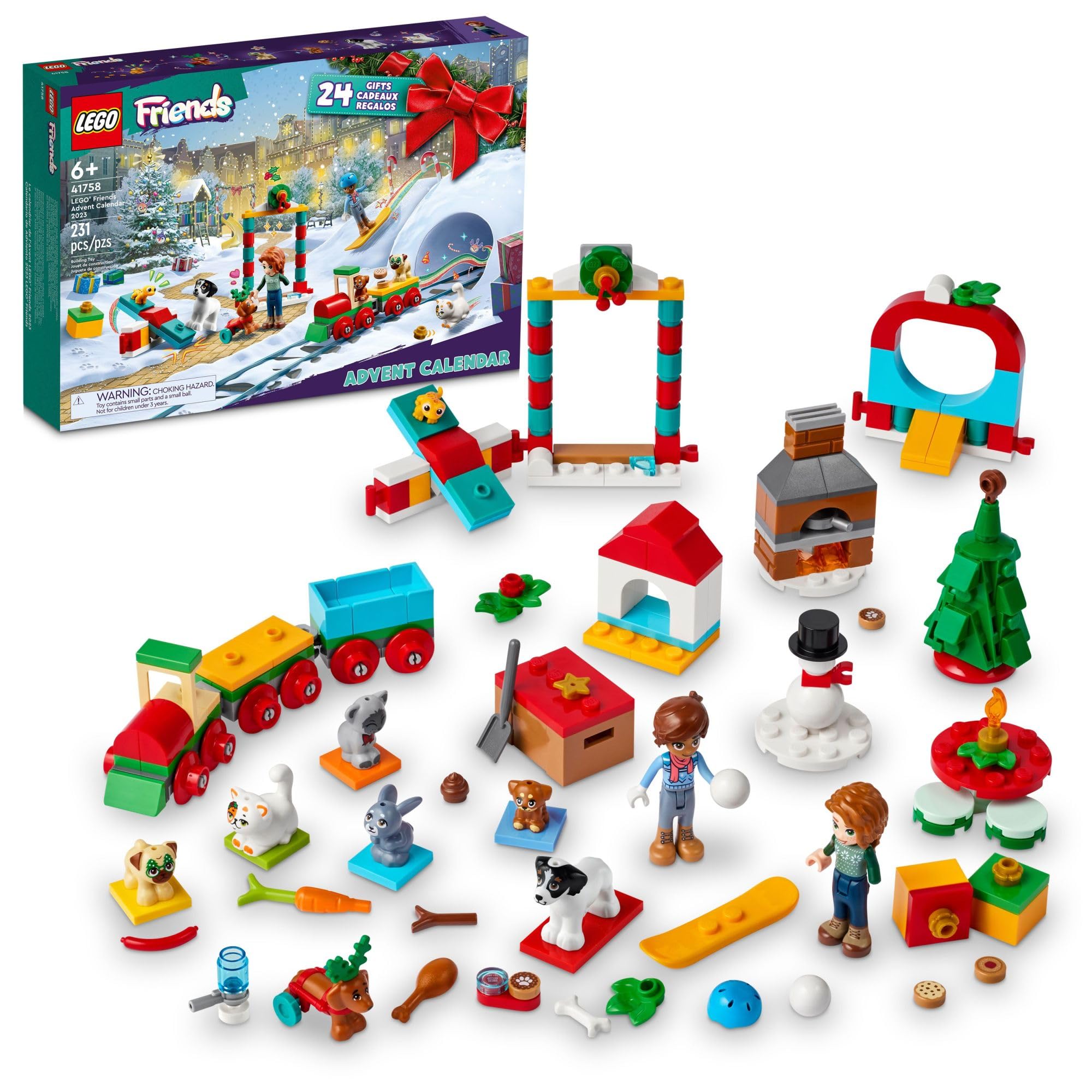 Calendário Do Advento Lego Friends 2023 De Natal Com 2 Mini-bonecas