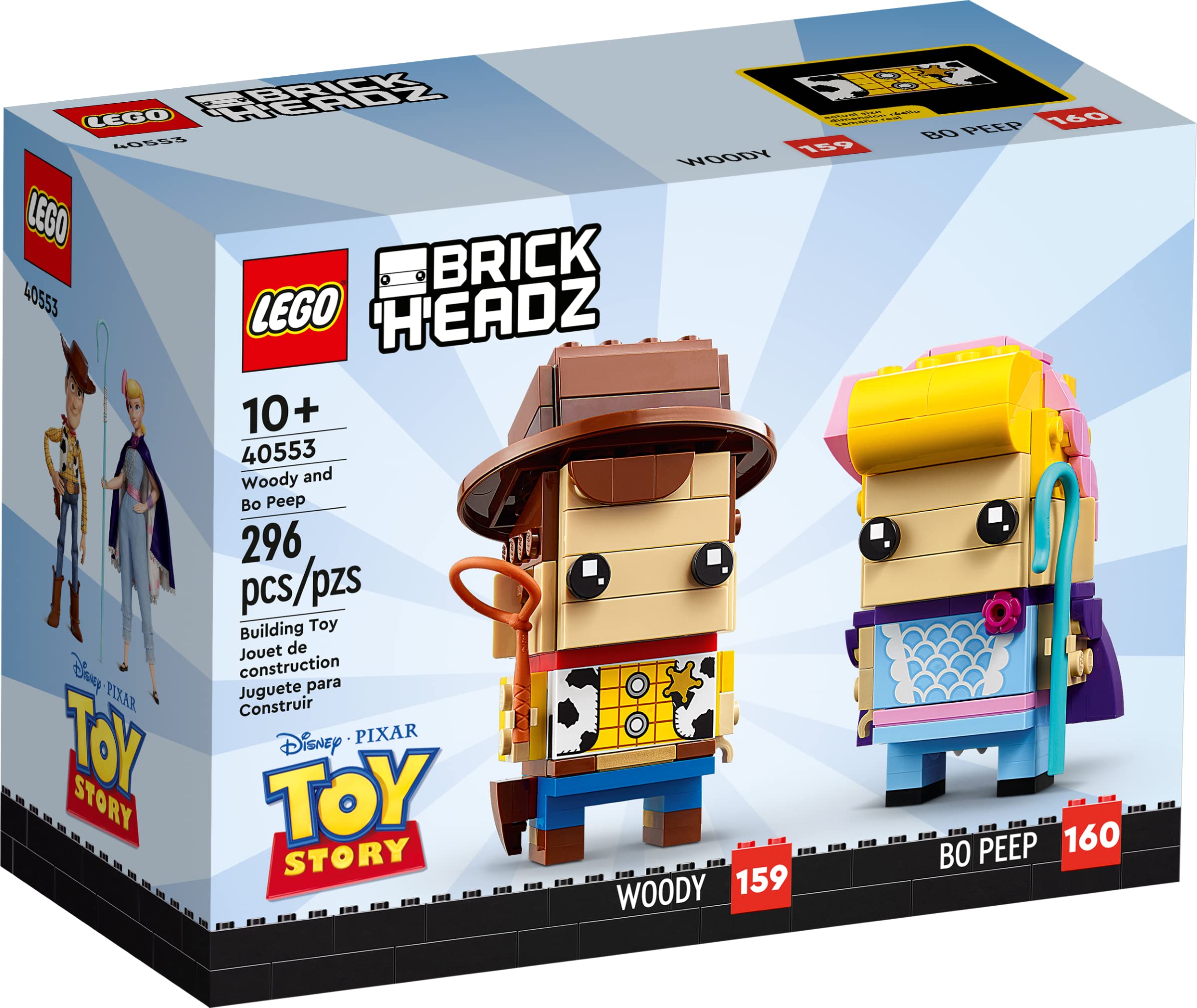 Brinquedo De Construção Lego Brickheadz Woody E Bo Peep Toy Story