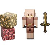 Bonecos De Ação Minecraft Piglin Craft-a-block 2-pk Mattel