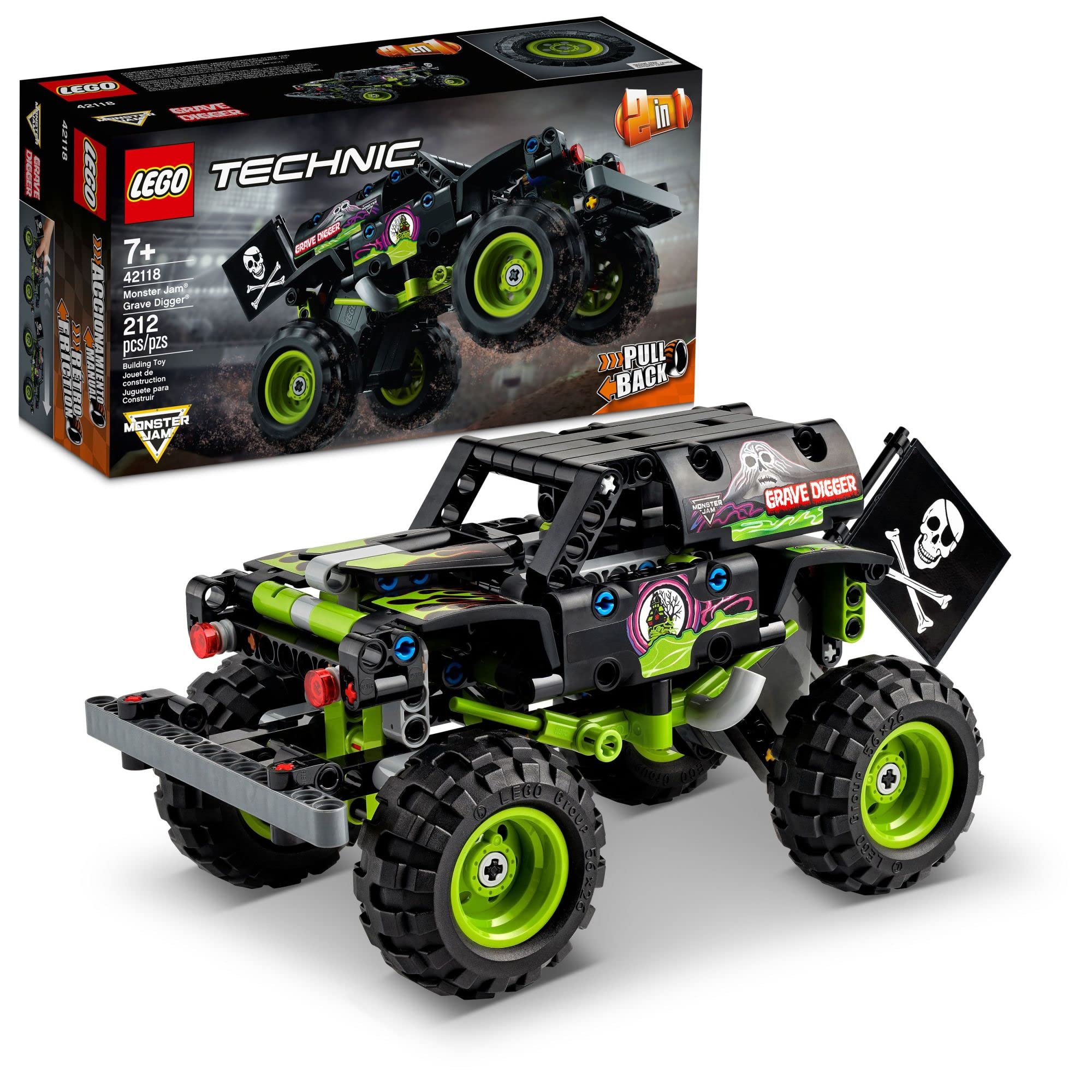 Conjunto De Caminhão De Brinquedo Lego Technic Monster Jam Grave Digger 42118