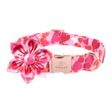Coleira De Cachorro Babole Com Gravata De Flores Rosa Para Meninas