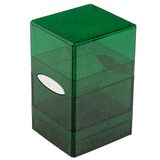 Caixa De Baralho De Cartas Ultra Pro Satin Tower 100+ Tamanho Padrão Verde