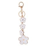 Chaveiro Bag Charm Giftale Flower White Esmaltado Para Mulheres