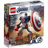 Brinquedo De Construção Lego Marvel Avengers Classic Captain America Mech Armor 76168 Com 121 Peças