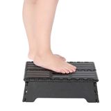 Banqueta Dobrável Zerone Black Plastic Para Adultos/crianças