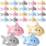 Chaveiro De Pelúcia Zubebe Mini Shark Plush 10 Cm 24 Unidades