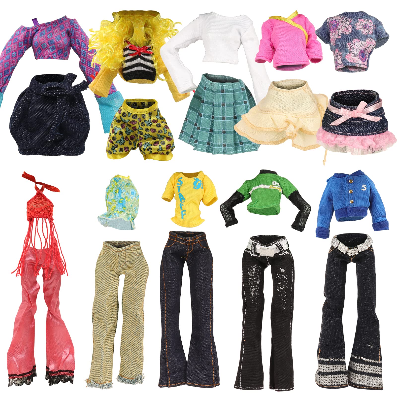 Conjunto De Roupas Para Bonecas Barwa Monster Girl Doll De 11 Polegadas (10 Conjuntos)