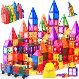 Conjunto De 100 Peças Magnetic Building Tiles Playbees Para Crianças De 4 A 8 Anos