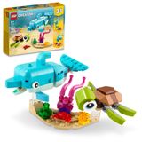 Conjunto De Construção De Brinquedos Lego Creator 3 Em 1 Dolphin And Turtle