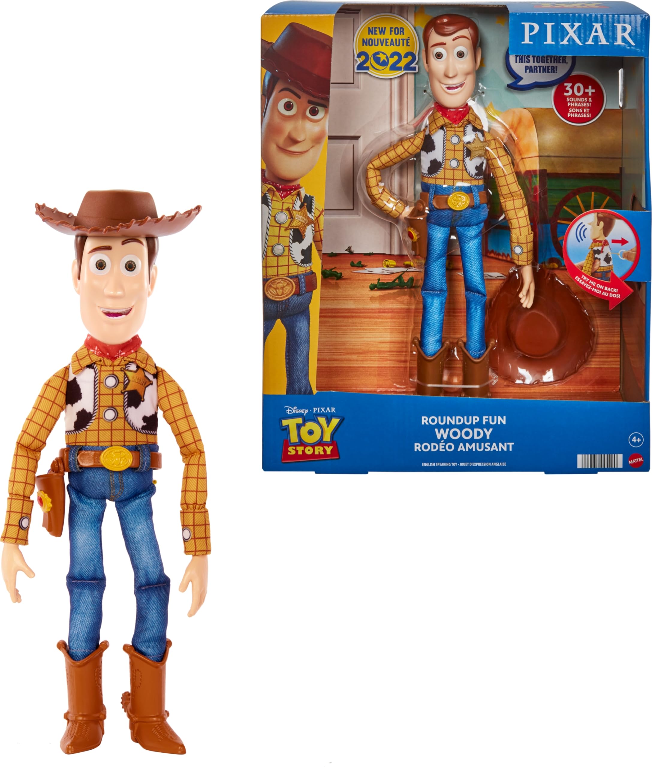 Boneco De Ação Mattel Disney Pixar Toy Story Woody 30cm Talking