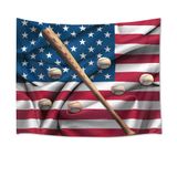 Tapeçaria Hvest Baseball Bandeira Americana 200x150cm Poliéster
