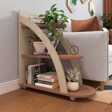Mesa De Apoio Artely Andes Cor Naturale Com Terracota