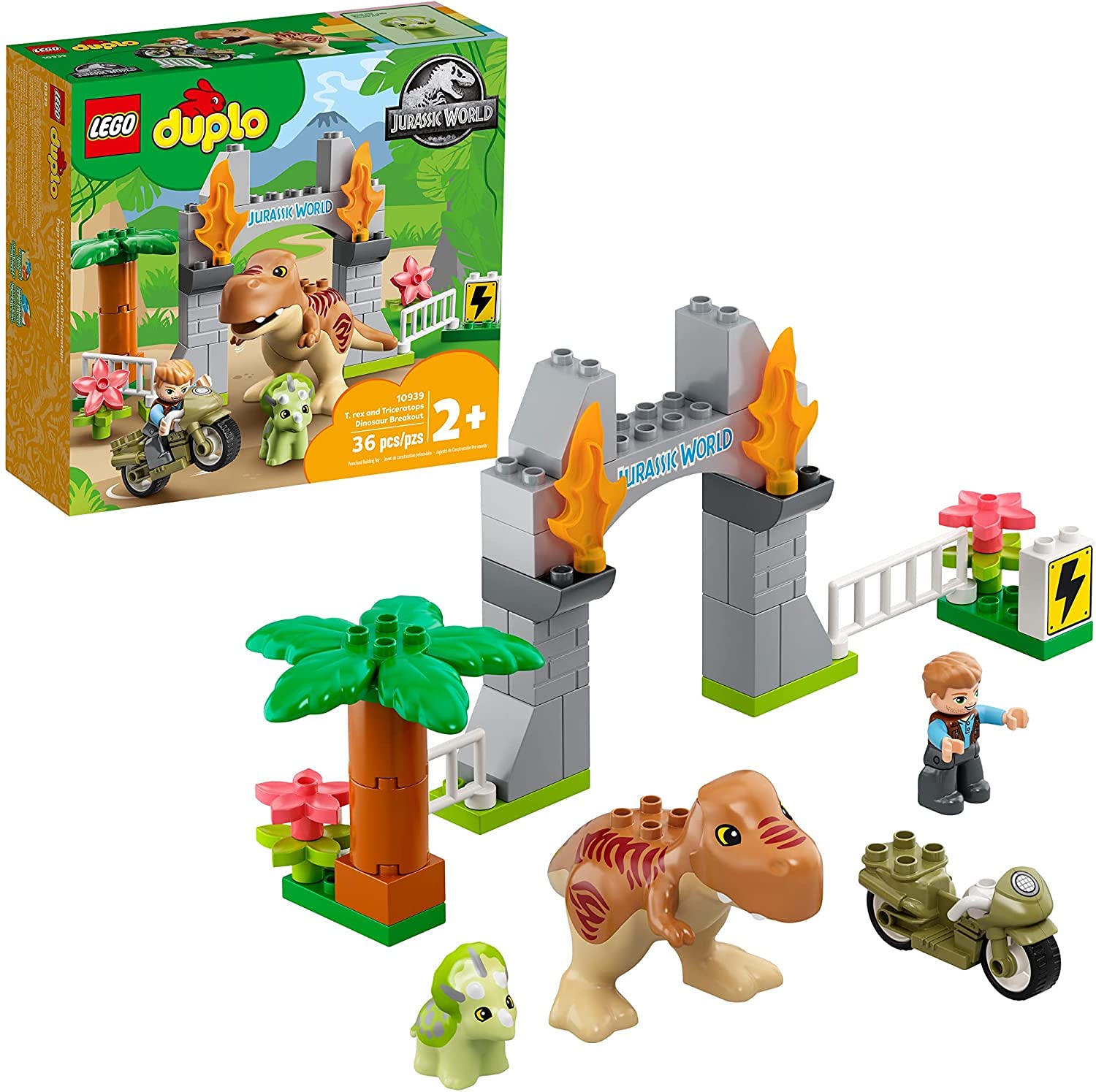 Brinquedo De Construção Lego Duplo Jurassic World T. Rex 10939 36 Peças