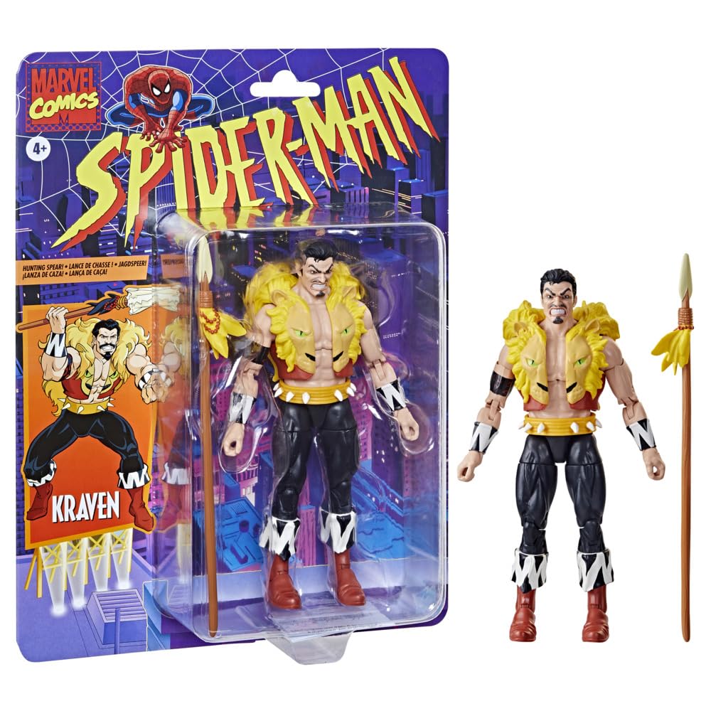 Boneco De Ação Hasbro Marvel Comics Kraven Spiderman 15cm