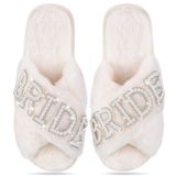 Chinelos Jiuguva Bride For Wedding, Femininos, Brancos Cremosos