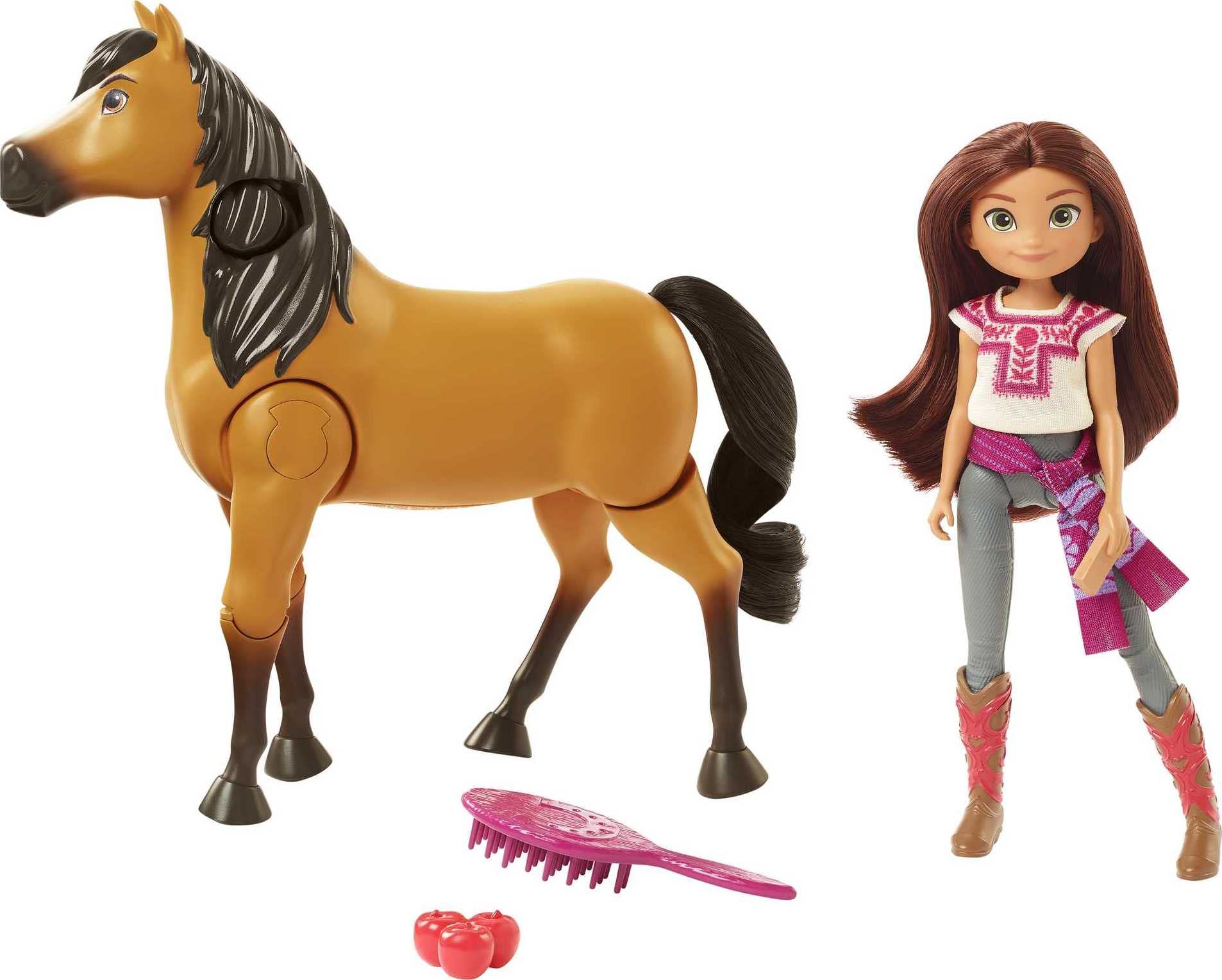 Boneca Lucky De Brinquedo Mattel Spirit Untamed Ride Together Com Spirit Horse