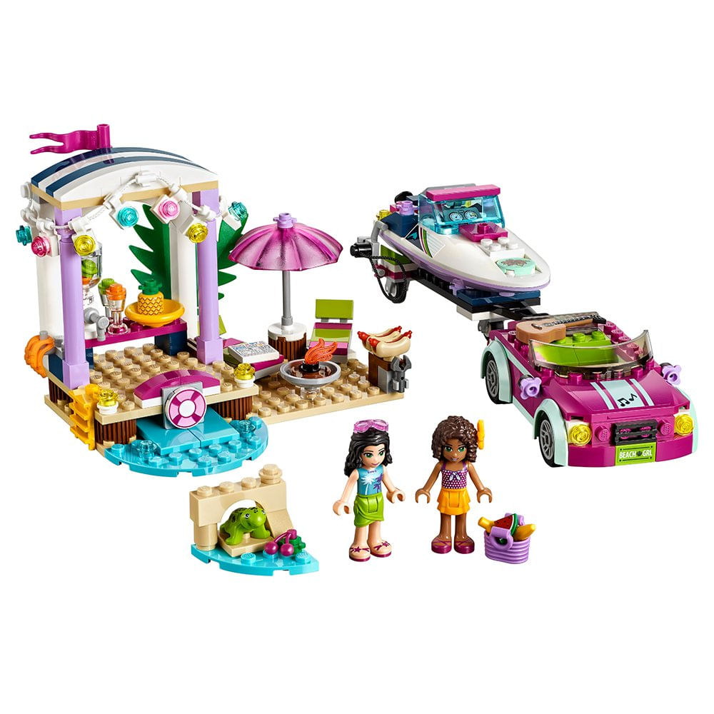 Kit De Construção Lego Friends Andrea&#39;s Speedboat Transporter 41316