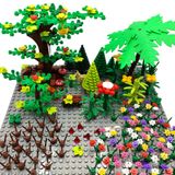Conjunto De Plantas De Cenário Botânico De Peças De Blocos De Construção Toy Zhx