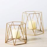 Castiçais Bollaer Romantic Iron Gold (pacote Com 2)