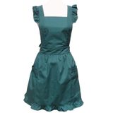 Avental Hyzrz Cute Lovely, Cozinha Retrô De Algodão Para Mulheres, Verde