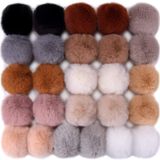 Chaveiro De Pompom De Pele De Coelho Sintética Bqtq 26 Unidades (8 Cm) 13 Cores