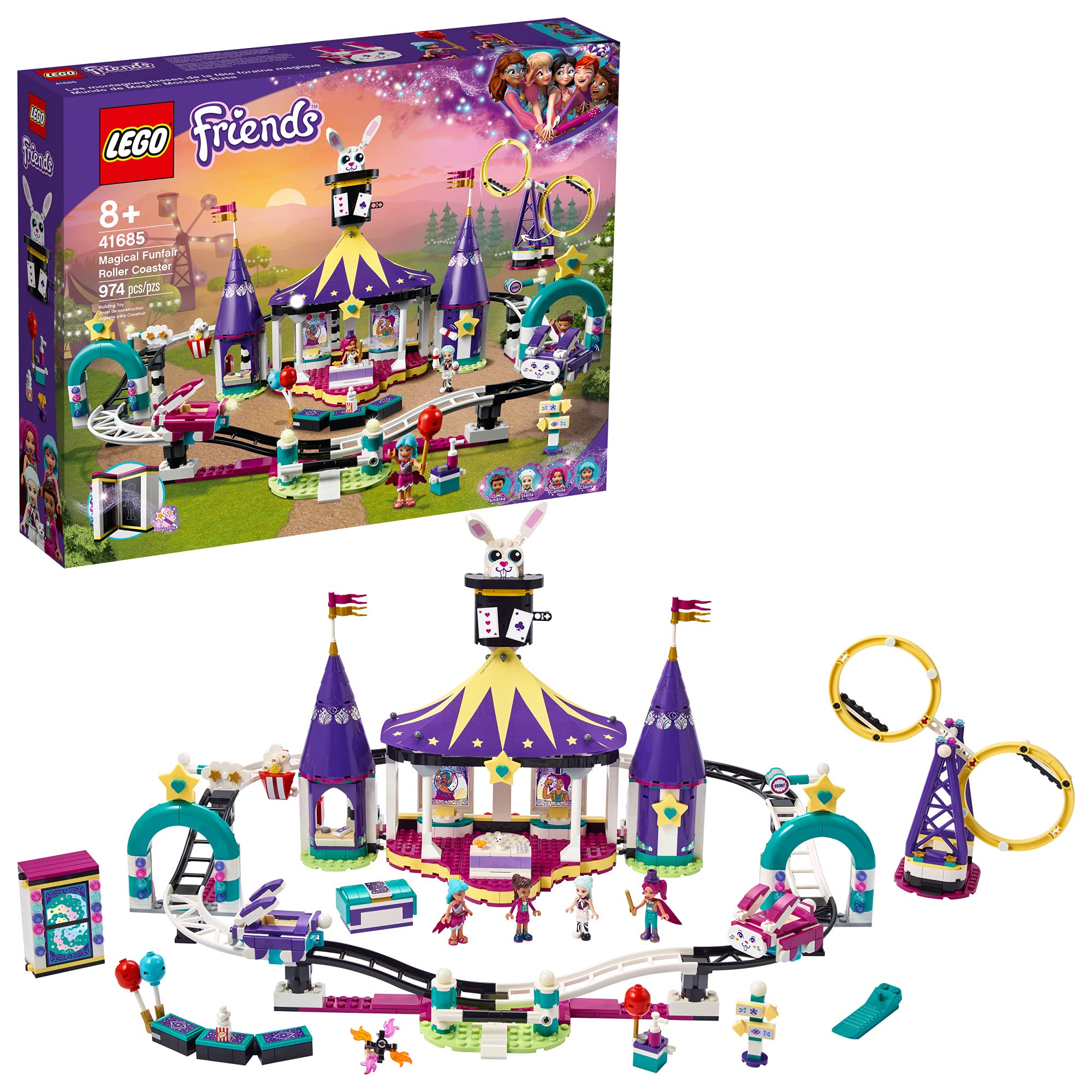 Kit De Construção Lego Friends Magical Funfair Roller Coaster 41685