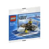 Brinquedo De Construção Lego City Police Boat Com 30 Peças