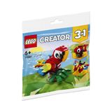 Brinquedo De Construção Lego Creator 3 Em 1 Tropical Parrot 66 Peças