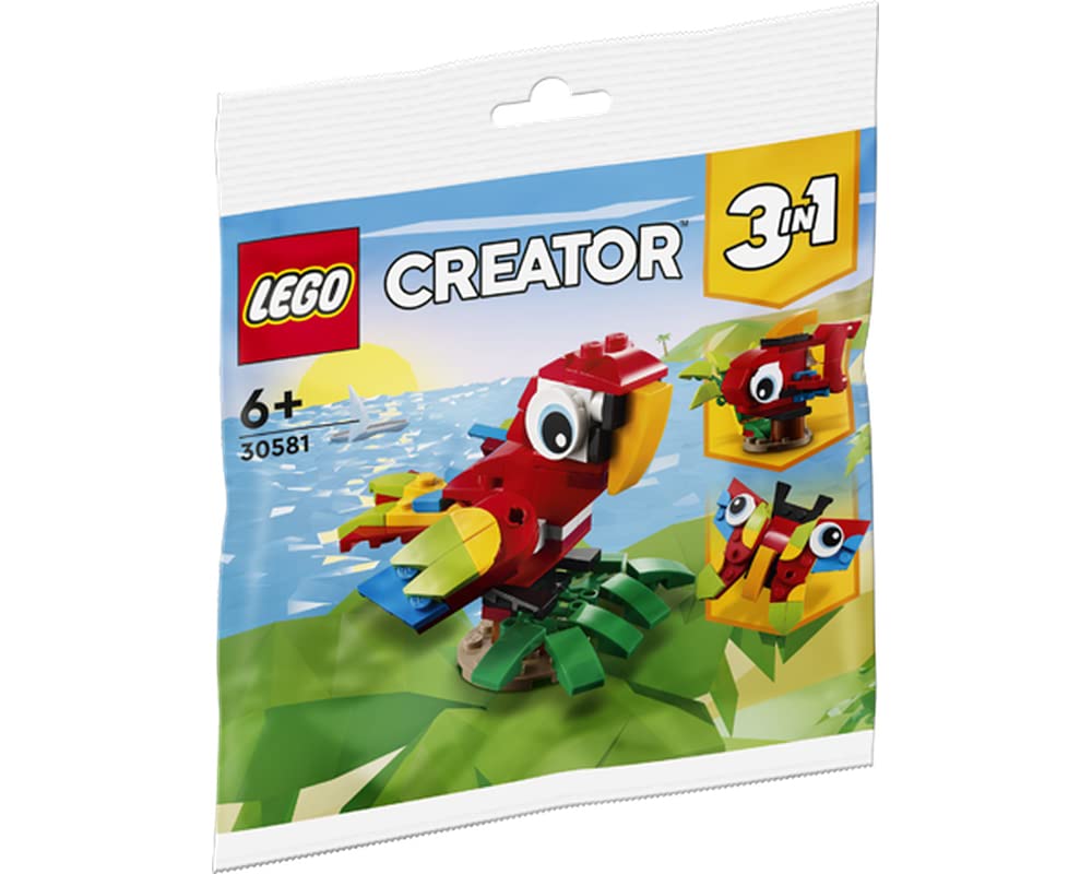 Brinquedo De Construção Lego Creator 3 Em 1 Tropical Parrot 66 Peças