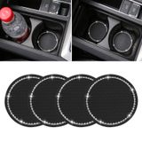 Porta-copos Diy1234 Bling Diamond Soft Rubber, 7 Cm, Pacote Com 4