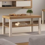 Mesa De Centro Artely Up Cor Carvalho Com Off White