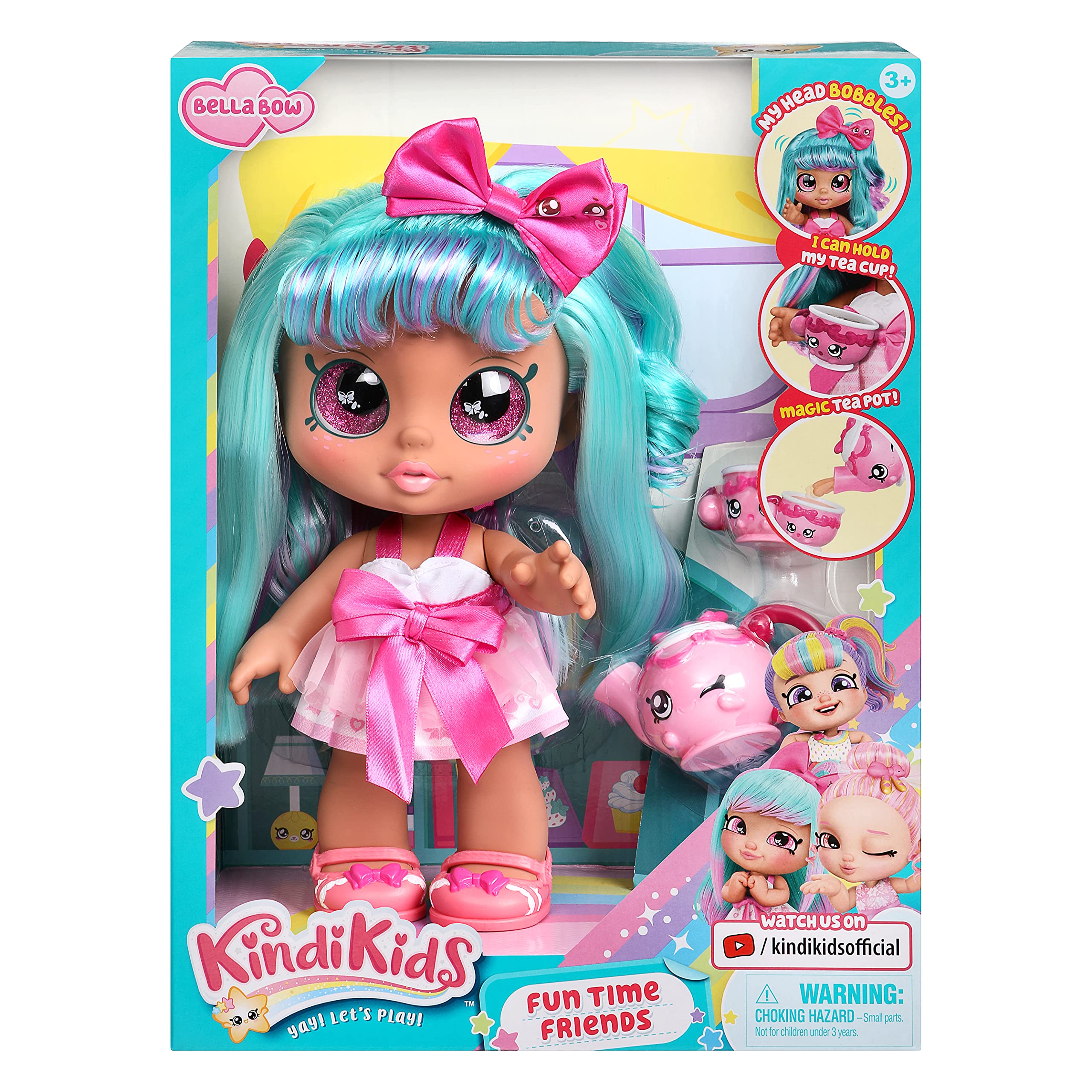 Boneca Pré-escolar Play Doll Kindi Kids Fun Time Friends Bella Bow