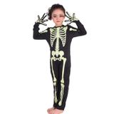 Fantasia Co-ave Halloween Skeleton Kids Com Luvas 10t Unissex