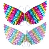 Fantasia De Princesa Unicorn Wings Luozzy Rainbow Para Crianças X2