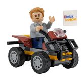 Minifigura Lego Jurassic World Owen Grady Com Quadriciclo