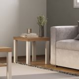 Mesa De Apoio Artely Up Cor Carvalho Com Off White