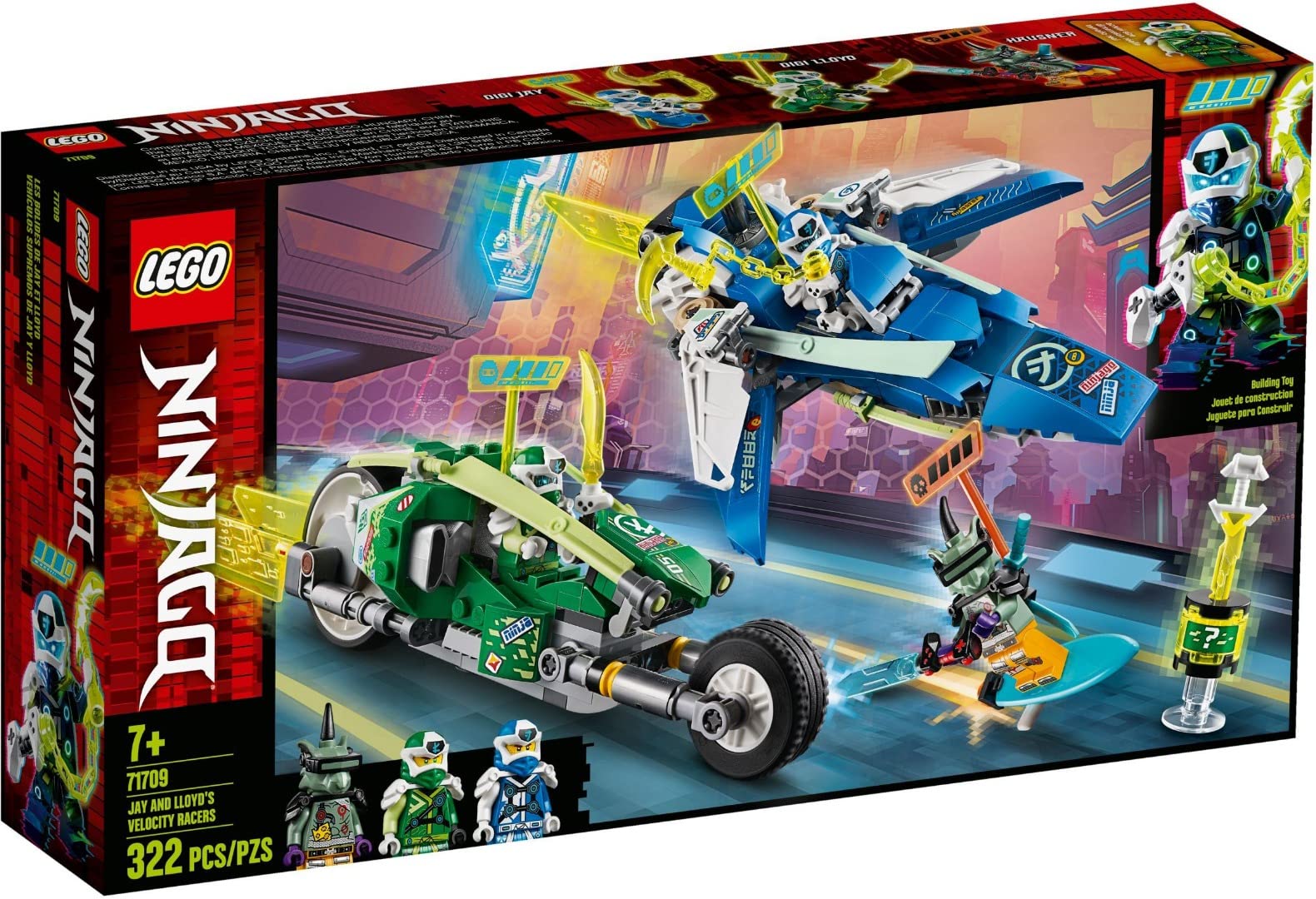 Kit De Construção Lego Ninjago Jay And Lloyd&#39;s Velocity Racers