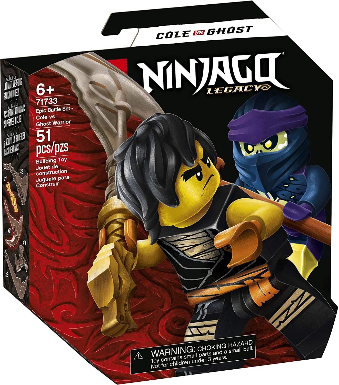 Kit De Construção Lego Ninjago Epic Battle Set Cole Vs Ghost Warrior