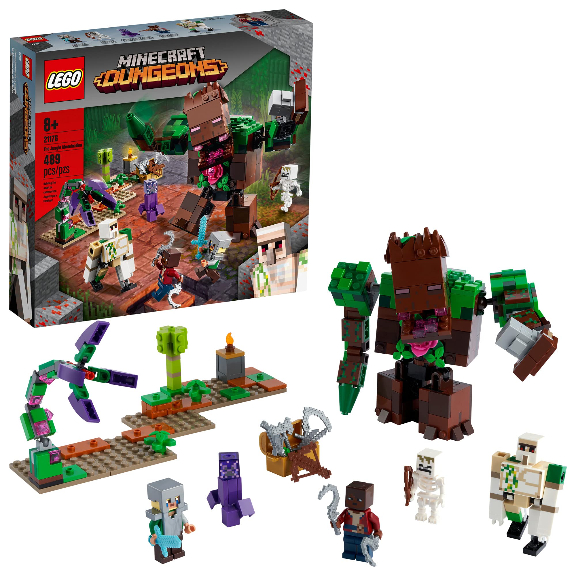 Kit De Construção Lego Minecraft The Jungle Abomination 21176