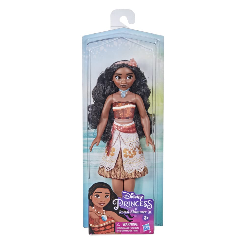 Boneca Fashion Disney Princess Royal Shimmer Moana Com Saia