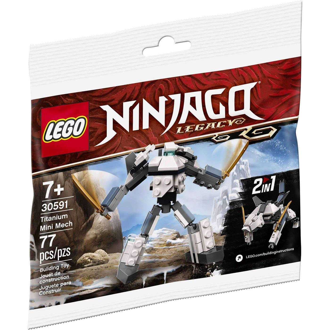 Conjunto Mini Mecânico De Titânio Lego Ninjago 30591