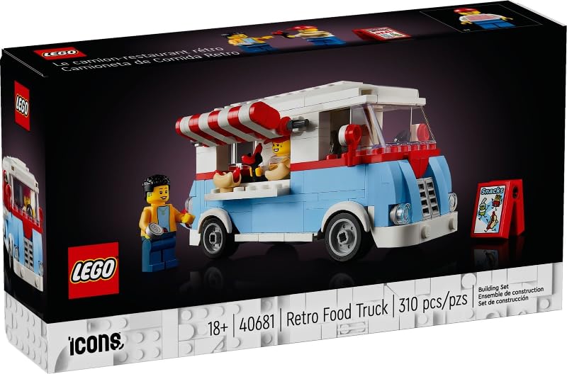 Caminhão De Comida Retrô De Brinquedo Lego 40681 Com 310 Peças