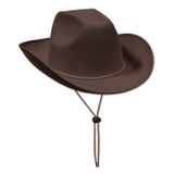 Chapéu De Cowboy Beistle Brown Felt Para Suprimentos Para Festas Ocidentais